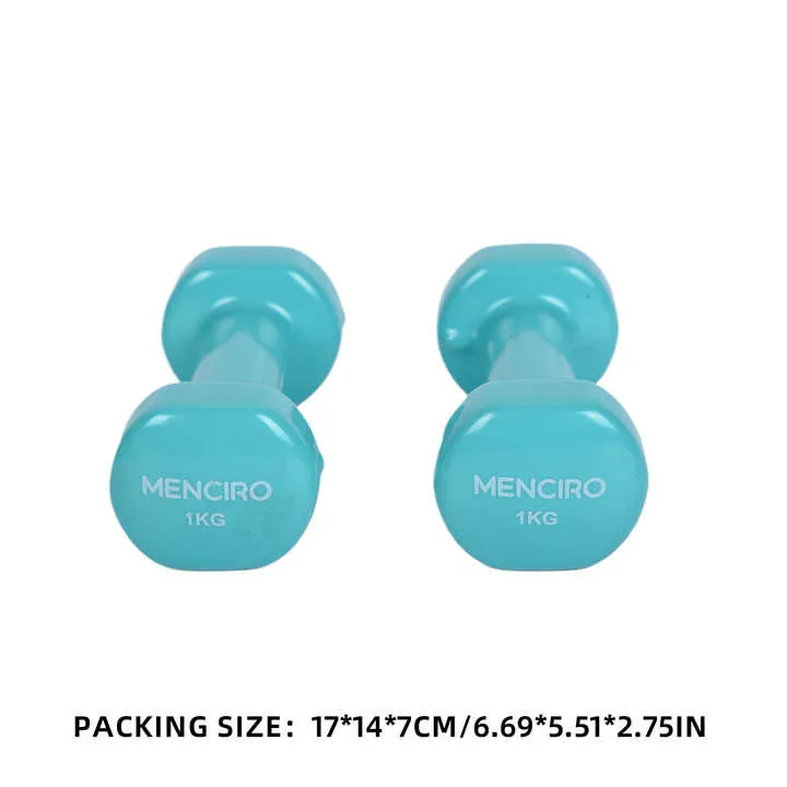 بيع بالجملة مجموعة دمبلز سداسي من الفينيل .  Wholesale Color Coated Vinyl Hex Dumbbell