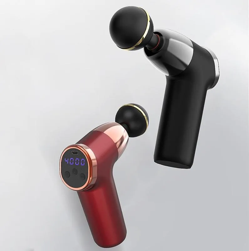 20-Speed Electric Shock Muscle Massage Gun with LCD Screen | Black