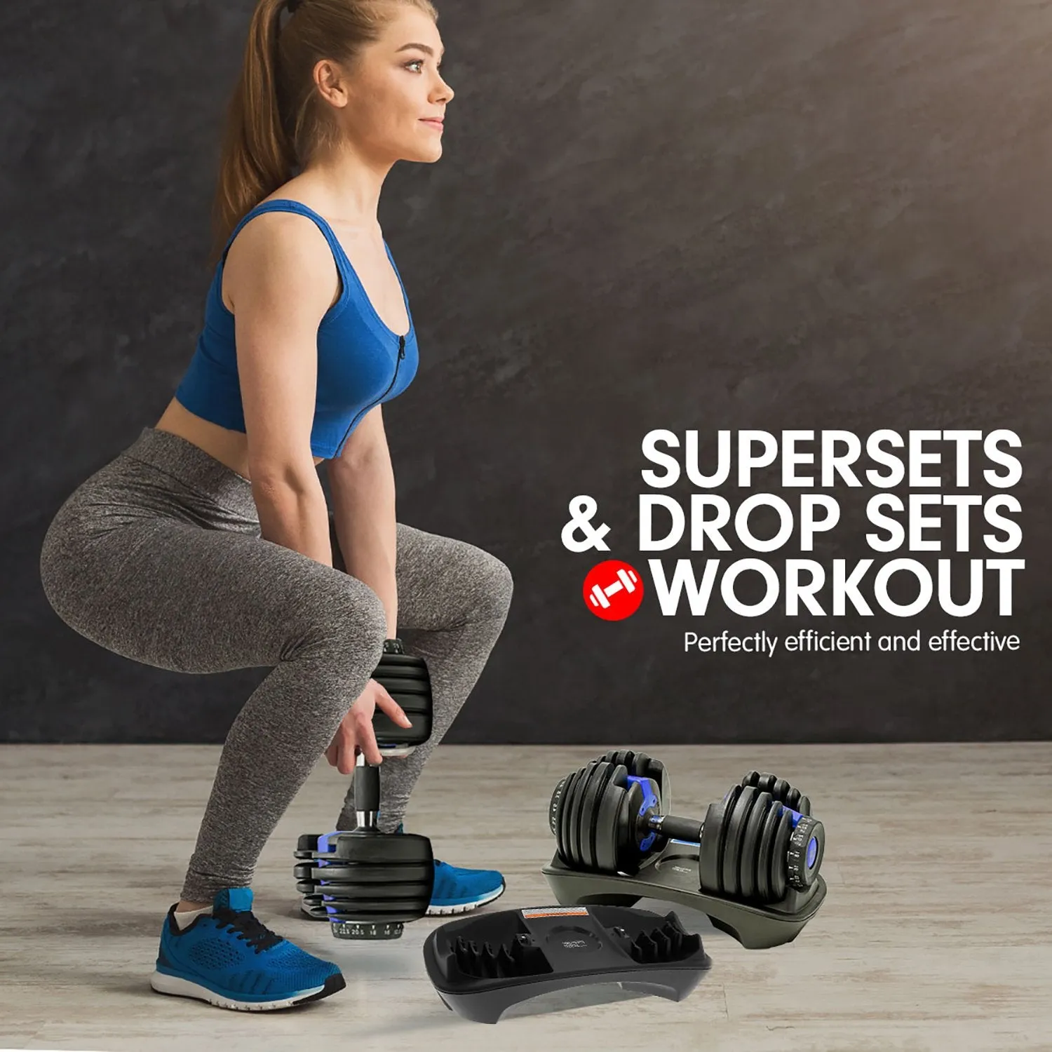 24KG Adjustable Home Gym Dumbbell | Blue