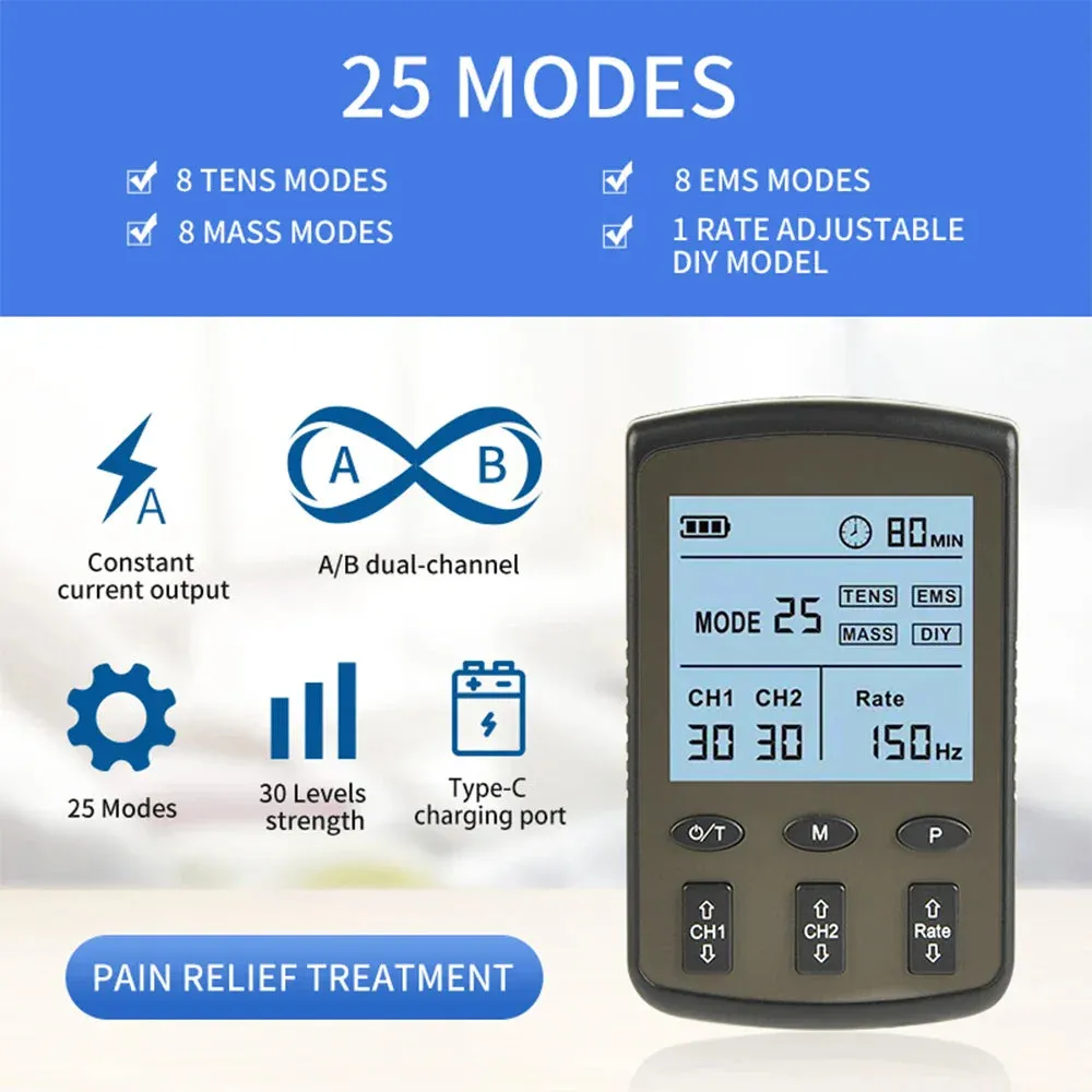 25 Mode Ems Muscle Stimulator for Physiotherapy