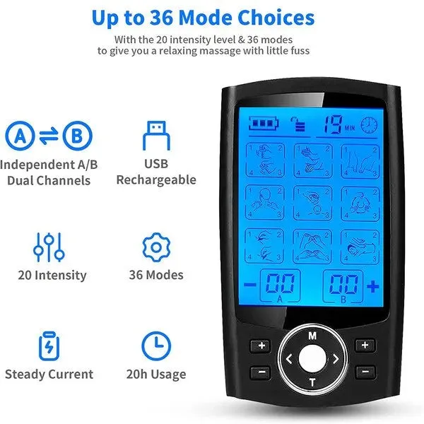 36 Mode Electric Muscle Stimulator for Body Massage and Slimming