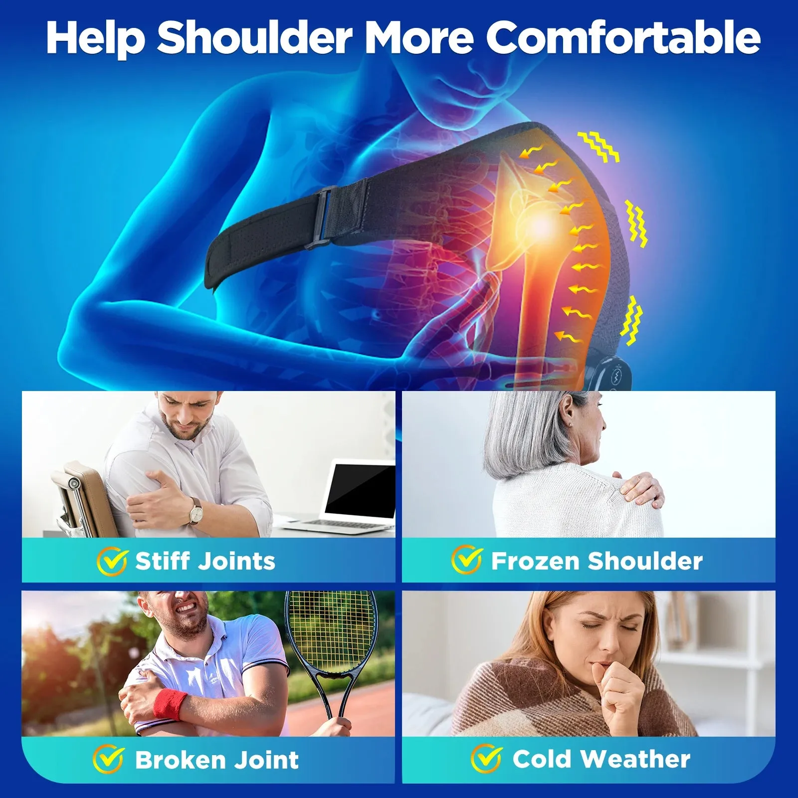 Adjustable Electric Shoulder Massager For Pain Relief