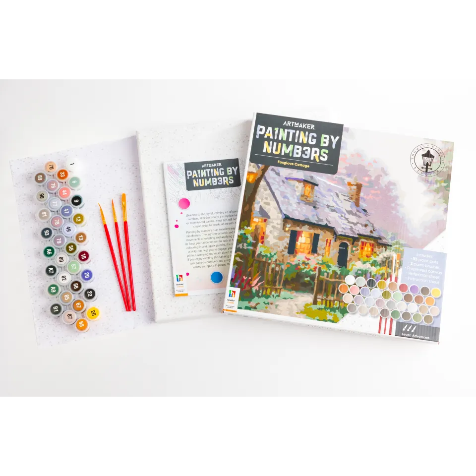 ArtMaker Painting by Numbers Kit: Foxglove Cottage from Thomas Kinkade Studios