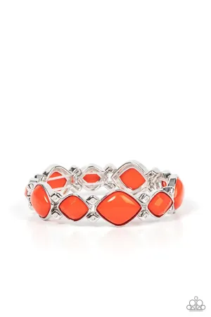 Boldly BEAD-azzled Orange Bracelet - Paparazzi Accessories