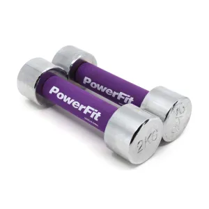 CHROME PAIR DUMBBELL WITH FOAM HANDLE (PURPLE) QJ-DB011 2KG