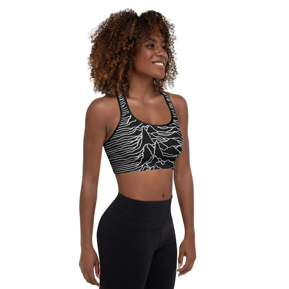 Dark Waves Padded Sports Bra
