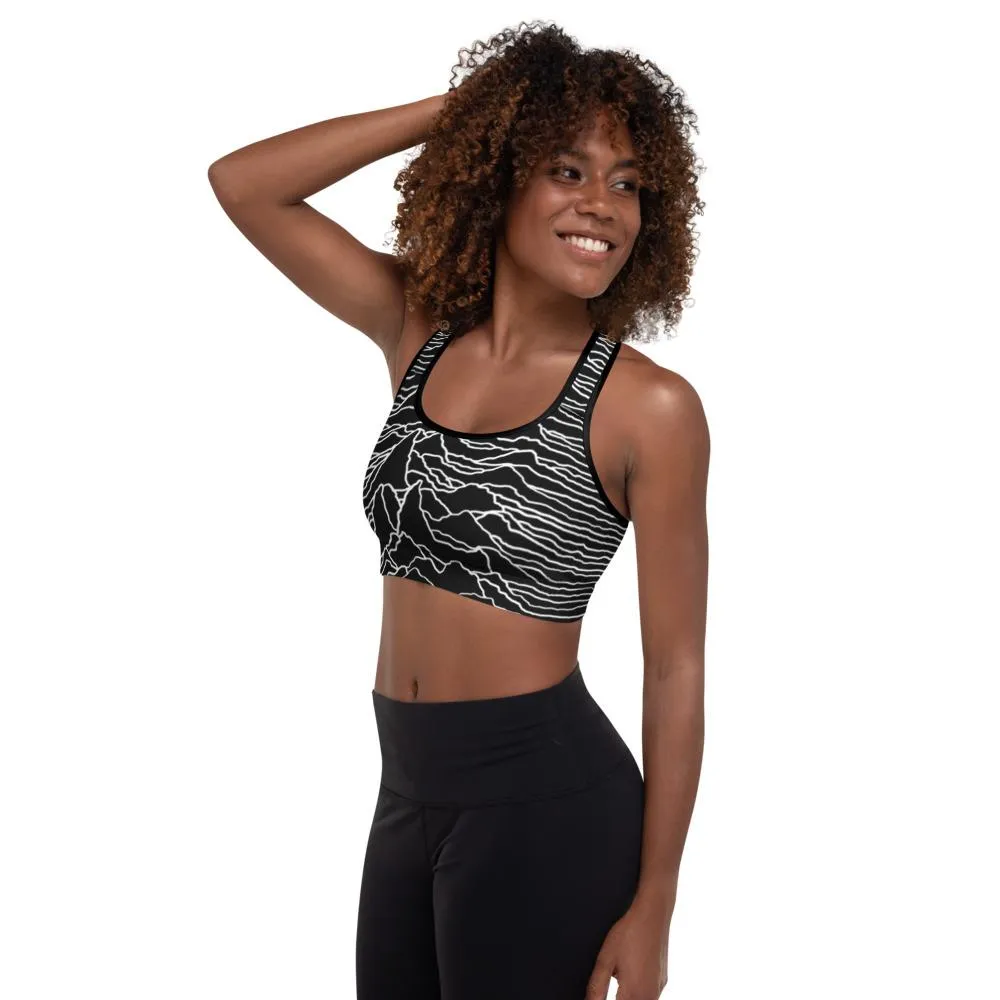 Dark Waves Padded Sports Bra