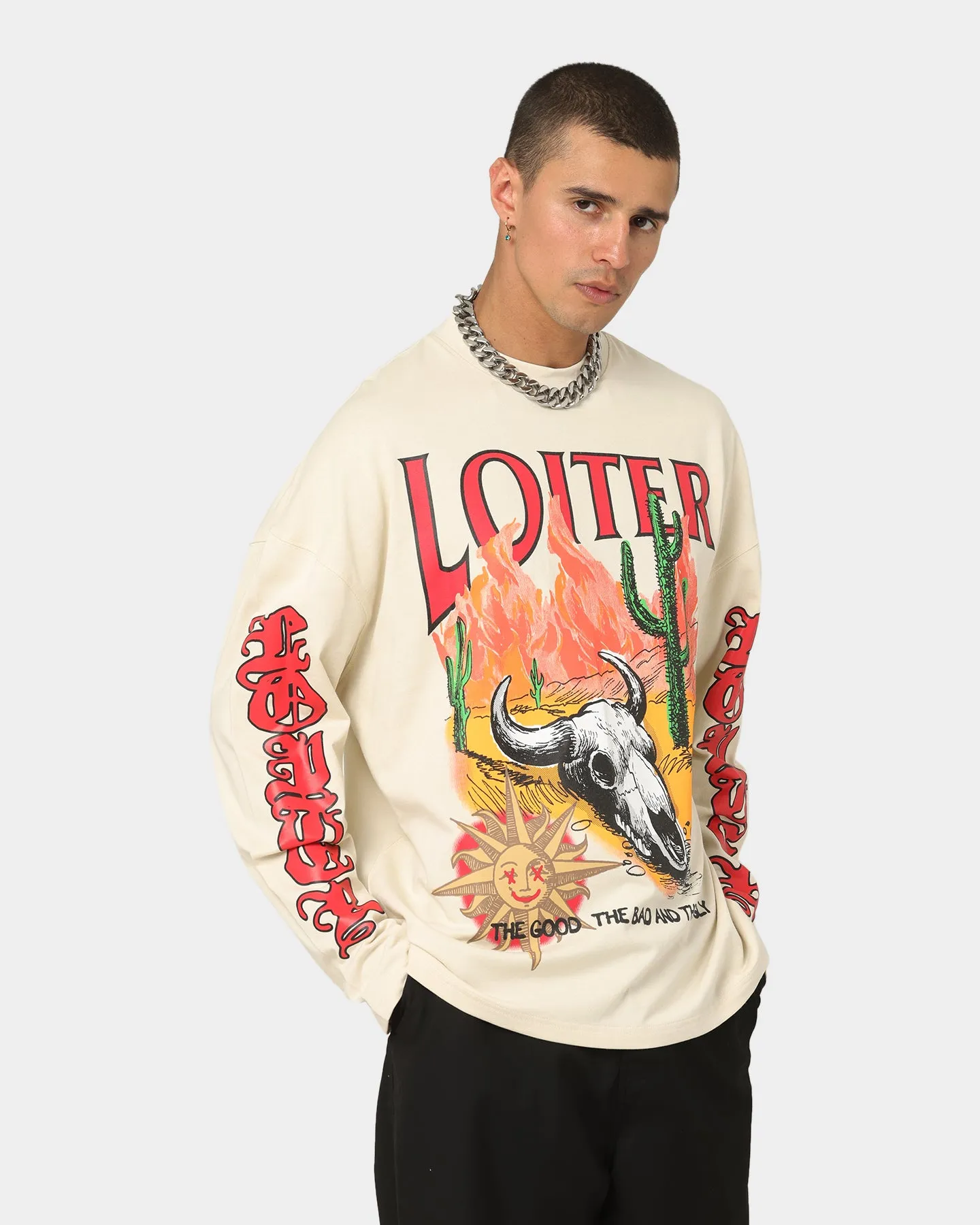 Loiter Rodeo Long Sleeve T-Shirt Sand