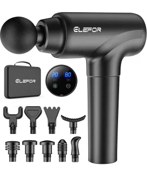 Massage Gun Deep Tissue,Percussion Massager Gun for Athletes Muscle Massage Gun for Pain Relief with 10 Massage Heads & 20 Speeds (Matte Black)