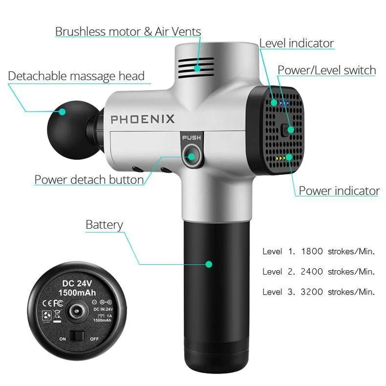 Portable Electronic Fascia Muscle Massager Gun