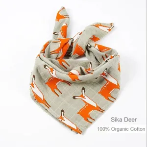 Set of 2 : Multi Purpose Muslin Wrap- Deer Print
