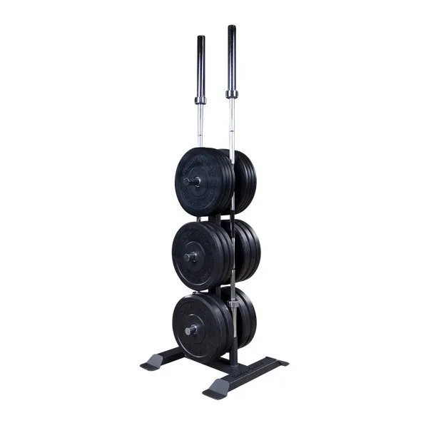 Weight Tree Olympic 2" Bumper Plates Rubber or Iron Weights & Barbell Storage GWT56