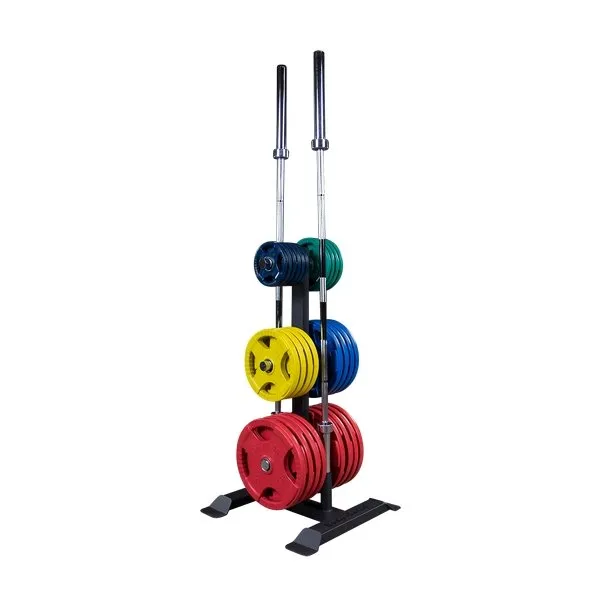 Weight Tree Olympic 2" Bumper Plates Rubber or Iron Weights & Barbell Storage GWT56
